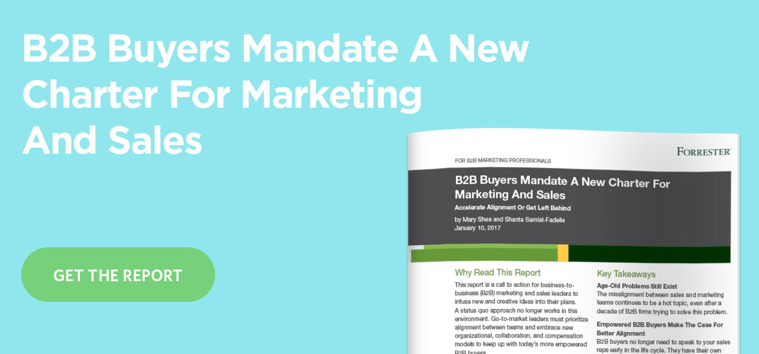 Forrester Says Sales and Marketing Must Join Forces or Get Left Behind Forrester Says Sales and Marketing Must Join Forces or Get Left Behind