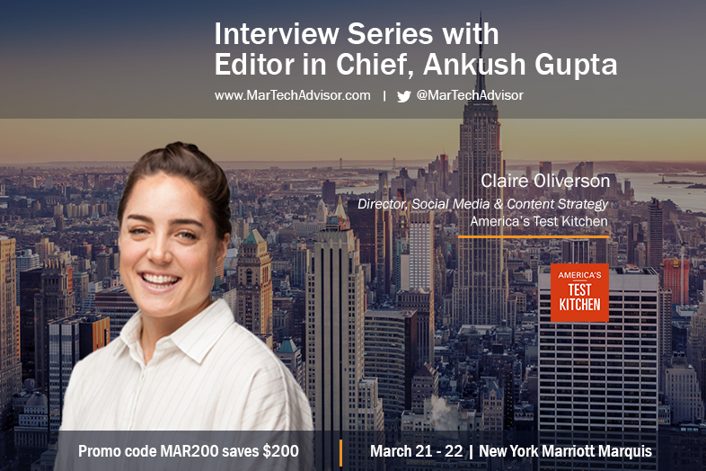 Interview with Claire Oliverson, Director, Social Media & Content Strategy at America’s Test Kitchen