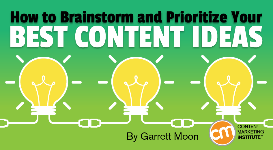 How to Brainstorm and Prioritize Your Best Content Ideas