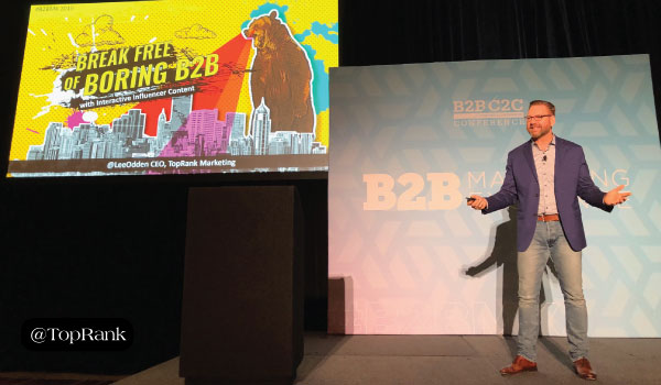 Bye-Bye Boring B2B: Lee Odden Shows B2BMX Attendees the Power of Interactive Influencer Content